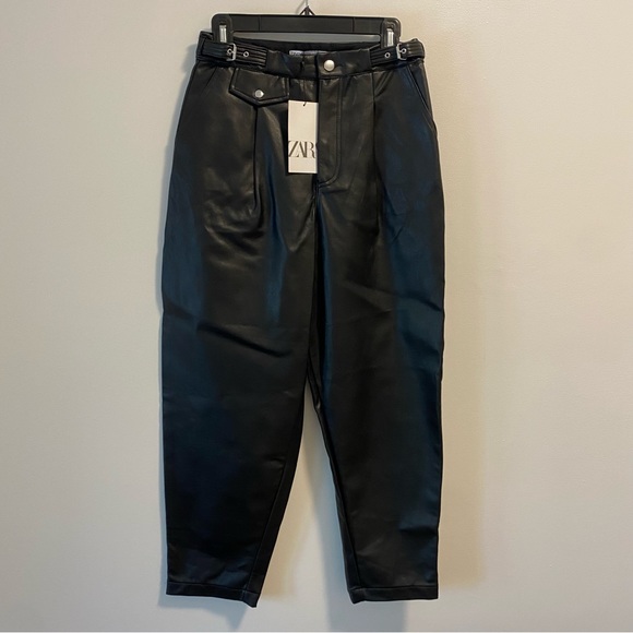 Zara Leather Trousers - Picture 1 of 4